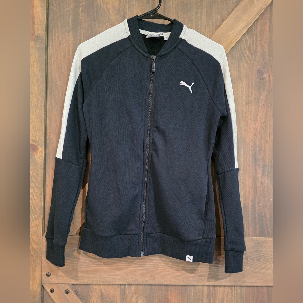 Puma Women's Black and White Track Jacket NWOT Size Small